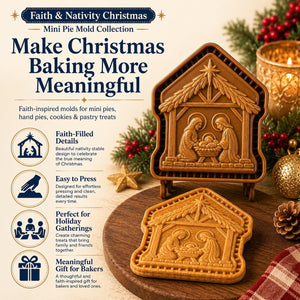 🔥LAST DAY 50% OFF - ✝️ Faith & Nativity Christmas Mini Pie Mold Collection