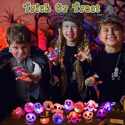🎁LED Light Halloween Glowing Ring😍Set of 30 PCS