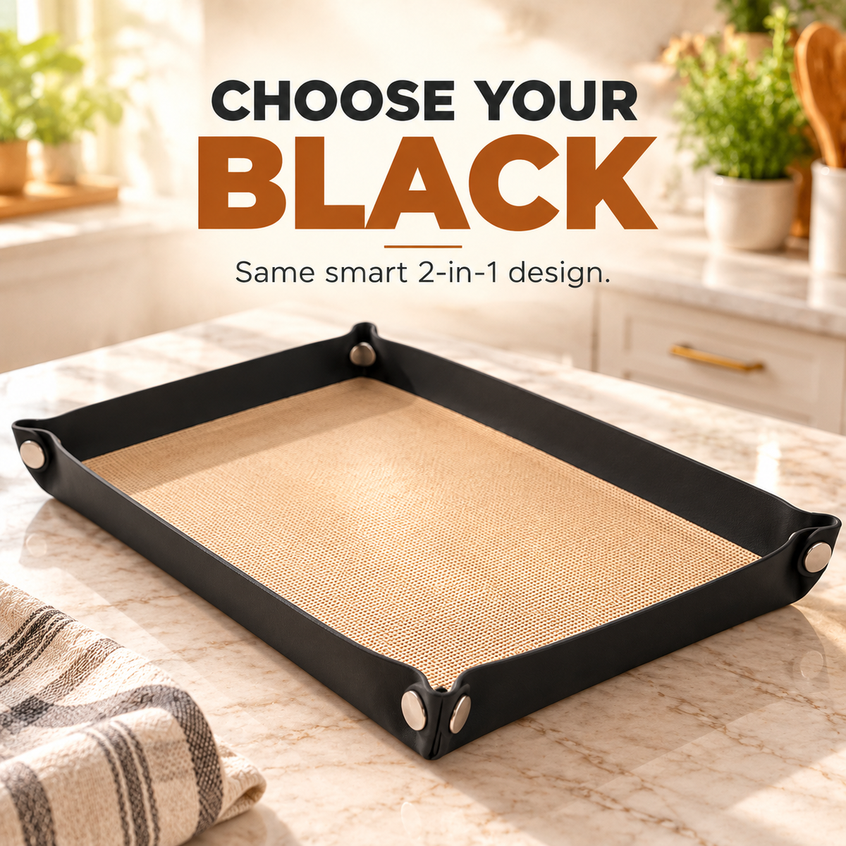 🔥Pinch Pan™ | 2-in-1 Silicone Baking Mat That Snaps Into a Tray