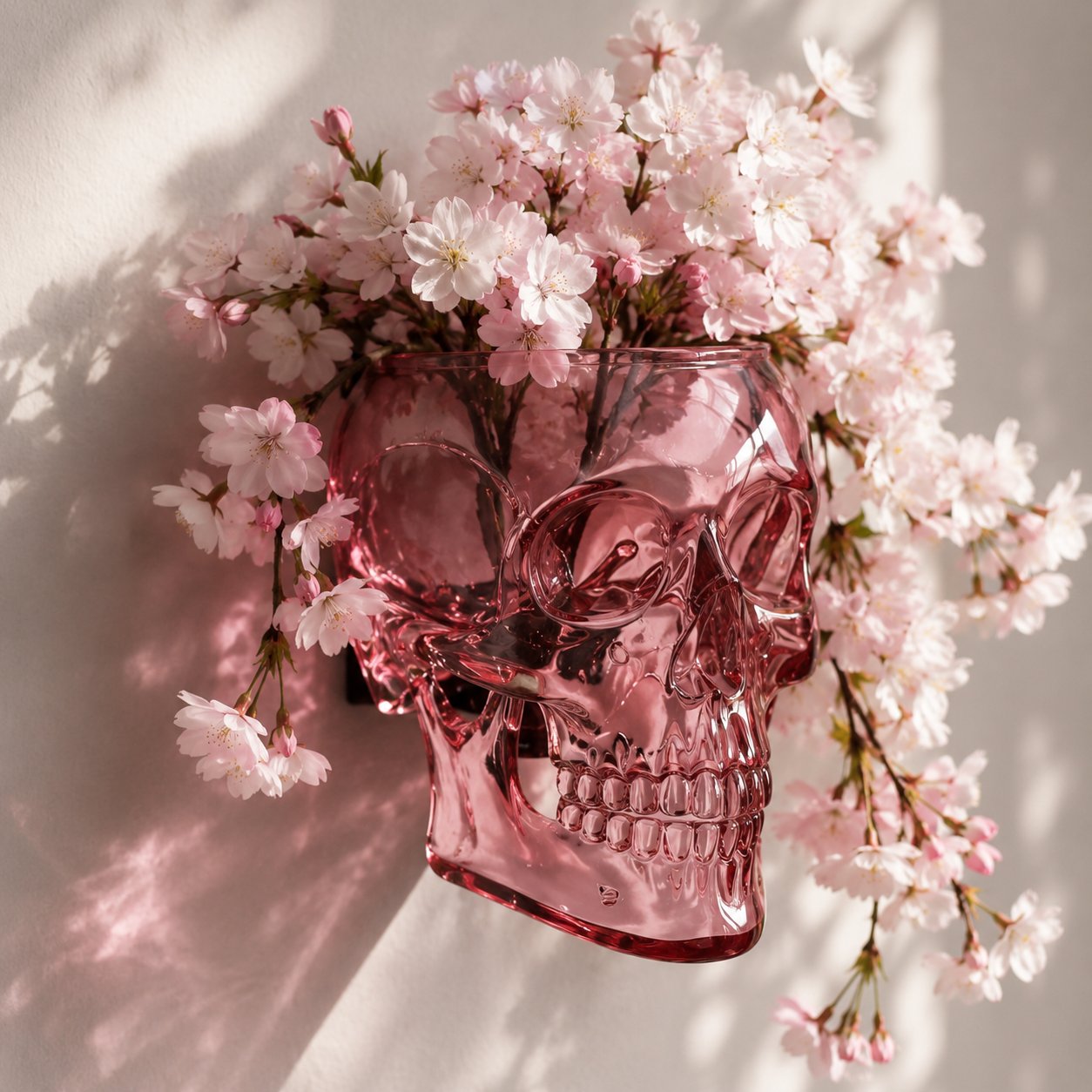 Gothic Skull Wall Vase 💀🌸 – Hangable & Tabletop Freestanding