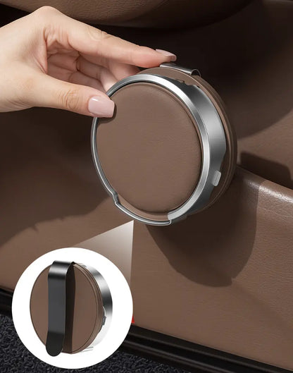 Universal Foldable Car Cup Holder with Hook – Space-Saving Drink & Bag Organizer