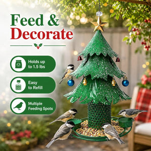 🌟HOT SALE🌟Christmas Tree Bird Feeder🎄Festive Backyard Holiday Decor