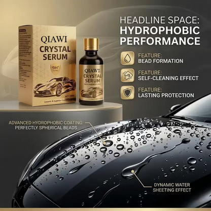Crystal Serum – Advanced Graphene Ceramic Coating for Cars,9H Graphene Coating for Auto Car Detailing,10+ Years of Long Lasting Car Protection,Gloss Hydrophobicty Anti Scratch