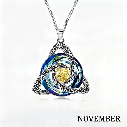 Birthstone Celtic Knot Necklace for Women