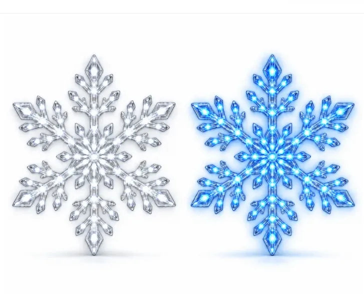 Last Day 49% OFF – ❄️ LED Snowflake Wall Lights | 3D Christmas Snowflake Décor with Blue & White Glow, Remote Control & Magical Indoor Holiday Atmosphere ✨