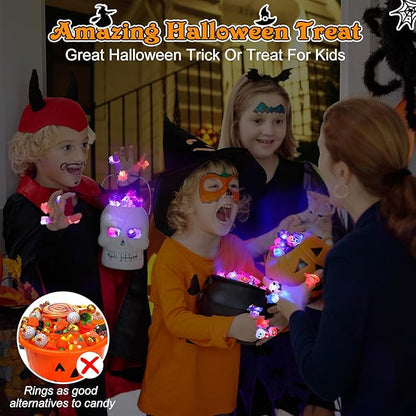 🎁LED Light Halloween Glowing Ring😍Set of 30 PCS
