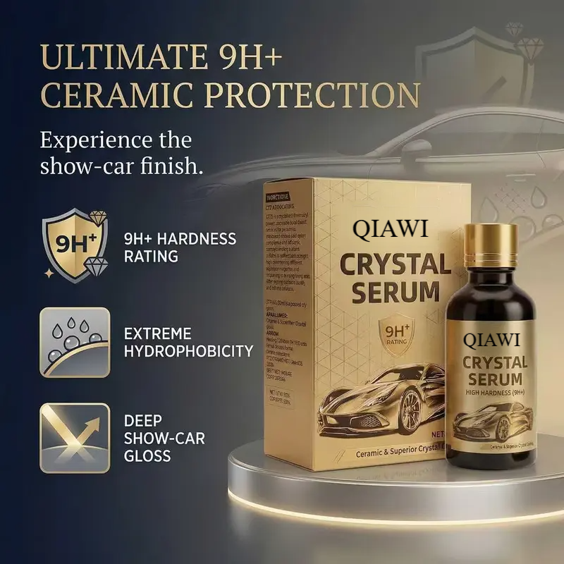 Crystal Serum – Advanced Graphene Ceramic Coating for Cars,9H Graphene Coating for Auto Car Detailing,10+ Years of Long Lasting Car Protection,Gloss Hydrophobicty Anti Scratch