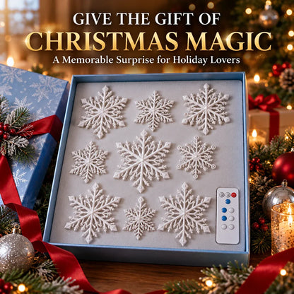 Last Day 49% OFF – ❄️ LED Snowflake Wall Lights | 3D Christmas Snowflake Décor with Blue & White Glow, Remote Control & Magical Indoor Holiday Atmosphere ✨