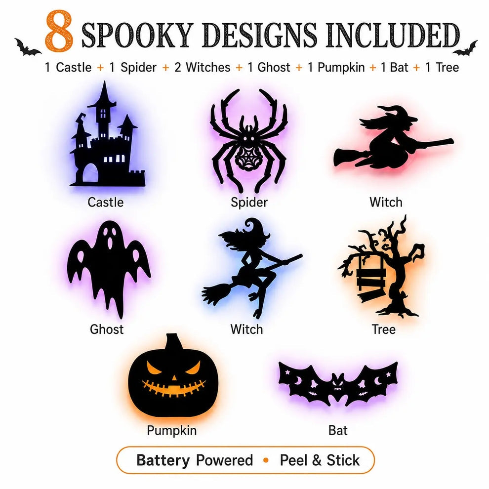 🎃Early Halloween Sale 49% OFF👻Halloween LED Silhouette Wall Light Stickers