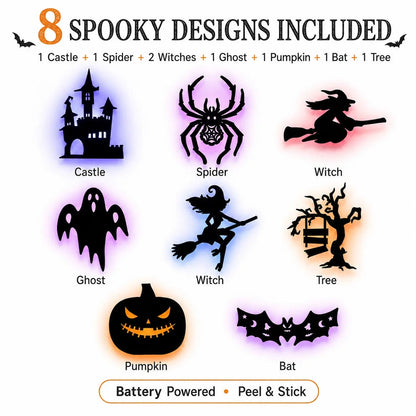 🎃Early Halloween Sale 49% OFF👻Halloween LED Silhouette Wall Light Stickers
