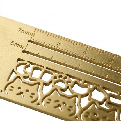 🔥Last Day 49% OFF 🐱✨ Cat Lover’s 2-in-1 Metal Bookmark Ruler