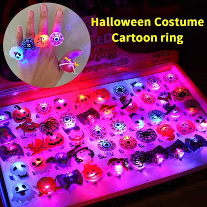 🎁LED Light Halloween Glowing Ring😍Set of 30 PCS