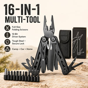 🏕️16‐in‐1 Multi‐Tool Pliers with Full‐Size Folding Scissors