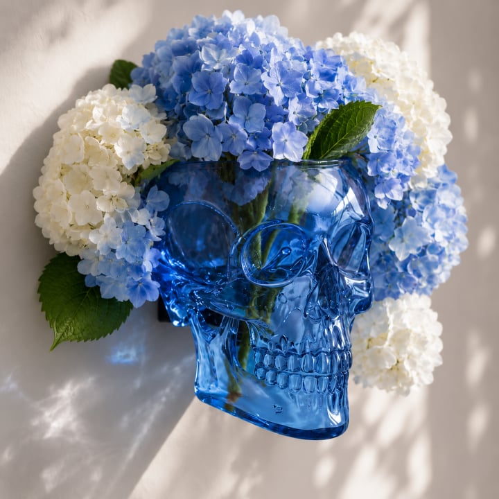 Gothic Skull Wall Vase 💀🌸 – Hangable & Tabletop Freestanding