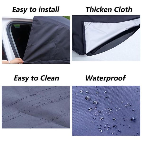 Windshield Anti-Snow & Anti-Frost Cover with Mirror Protection – Ready-to-Drive in Any Weather!