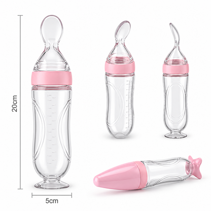 🥰TinyBits Baby Food Squeeze Spoon – 120 mL Purée Feeder with Protective Cap