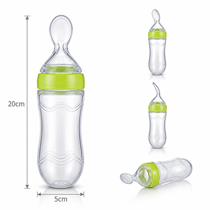 🥰TinyBits Baby Food Squeeze Spoon – 120 mL Purée Feeder with Protective Cap