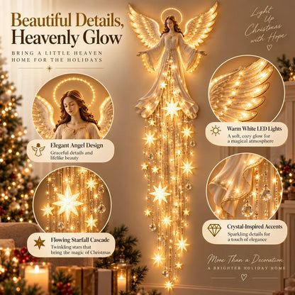 🔥Angel Blessing Starfall Wall LightTM – Heavenly Christmas Wall Decor