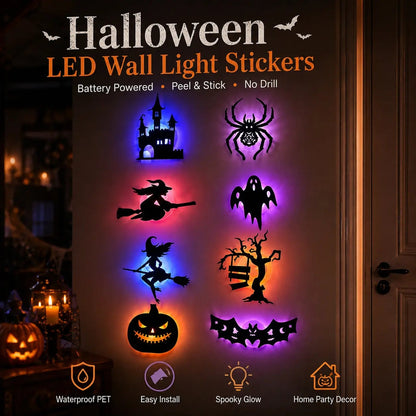 🎃Early Halloween Sale 49% OFF👻Halloween LED Silhouette Wall Light Stickers
