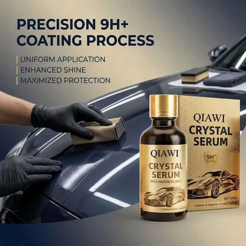 Crystal Serum – Advanced Graphene Ceramic Coating for Cars,9H Graphene Coating for Auto Car Detailing,10+ Years of Long Lasting Car Protection,Gloss Hydrophobicty Anti Scratch
