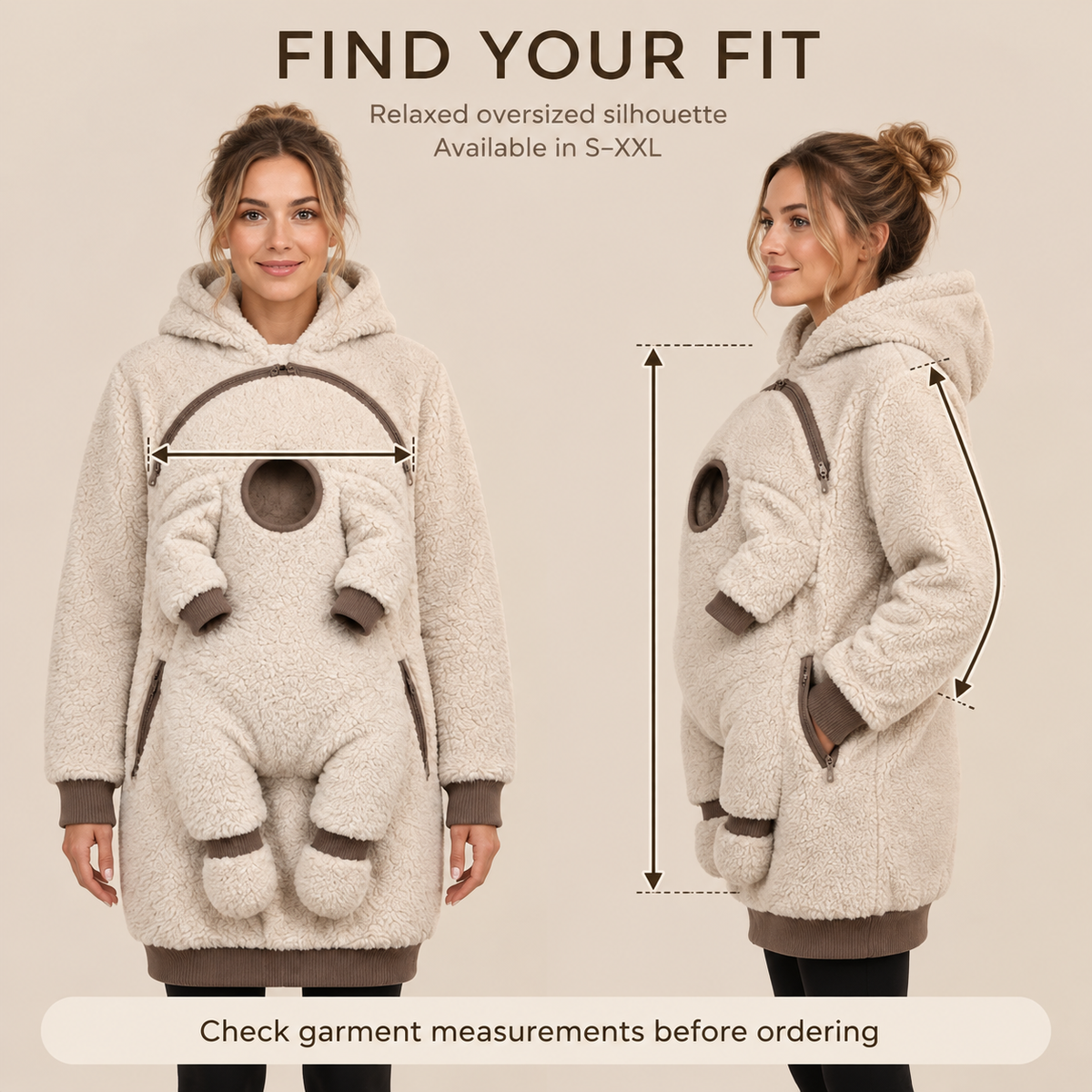 🥰SnugNest™ 2-in-1 Baby Carrier Hoodie – Built-In Support, No Buckles & Cozy Warmth