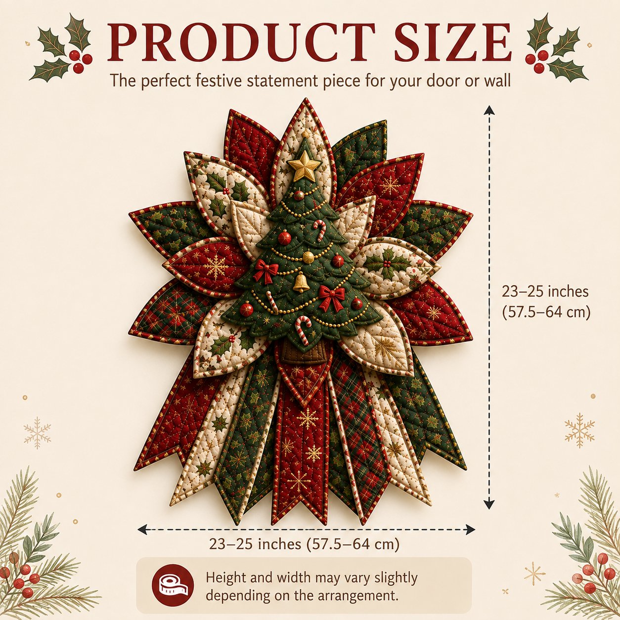 🎉 Holiday Celebration 49% OFF 🎄 – Festive Quilted Christmas Door Hanging DIY Sewing Kit