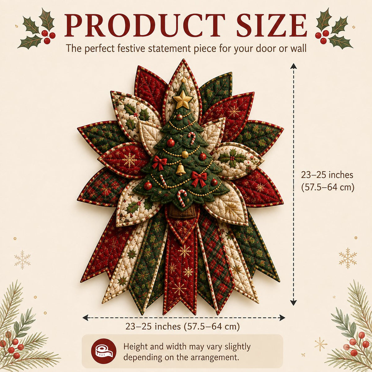 🎉 Holiday Celebration 49% OFF 🎄 – Festive Quilted Christmas Door Hanging DIY Sewing Kit