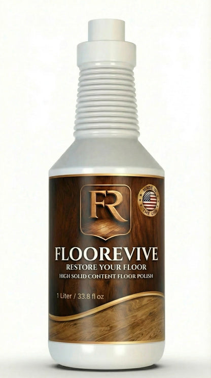 FLOOREVIVE professional hardwood floor restorer and wood floor polish bottle