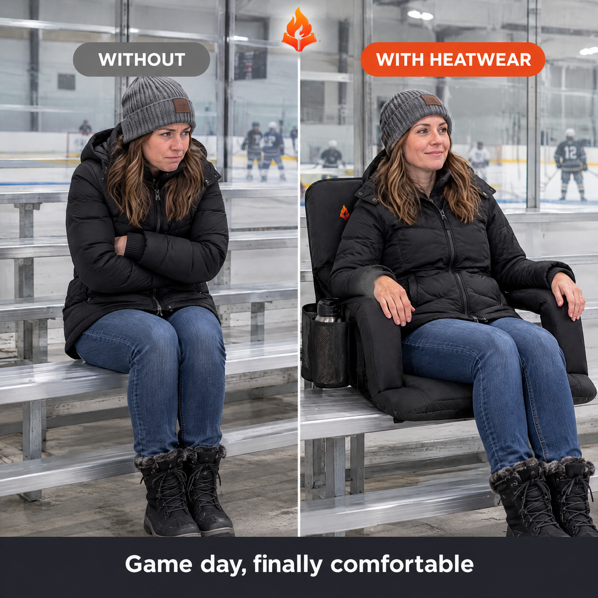 🔥The Ultimate Back-Saving Stadium Seat with Armrests