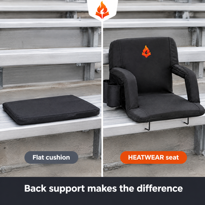 🔥The Ultimate Back-Saving Stadium Seat with Armrests
