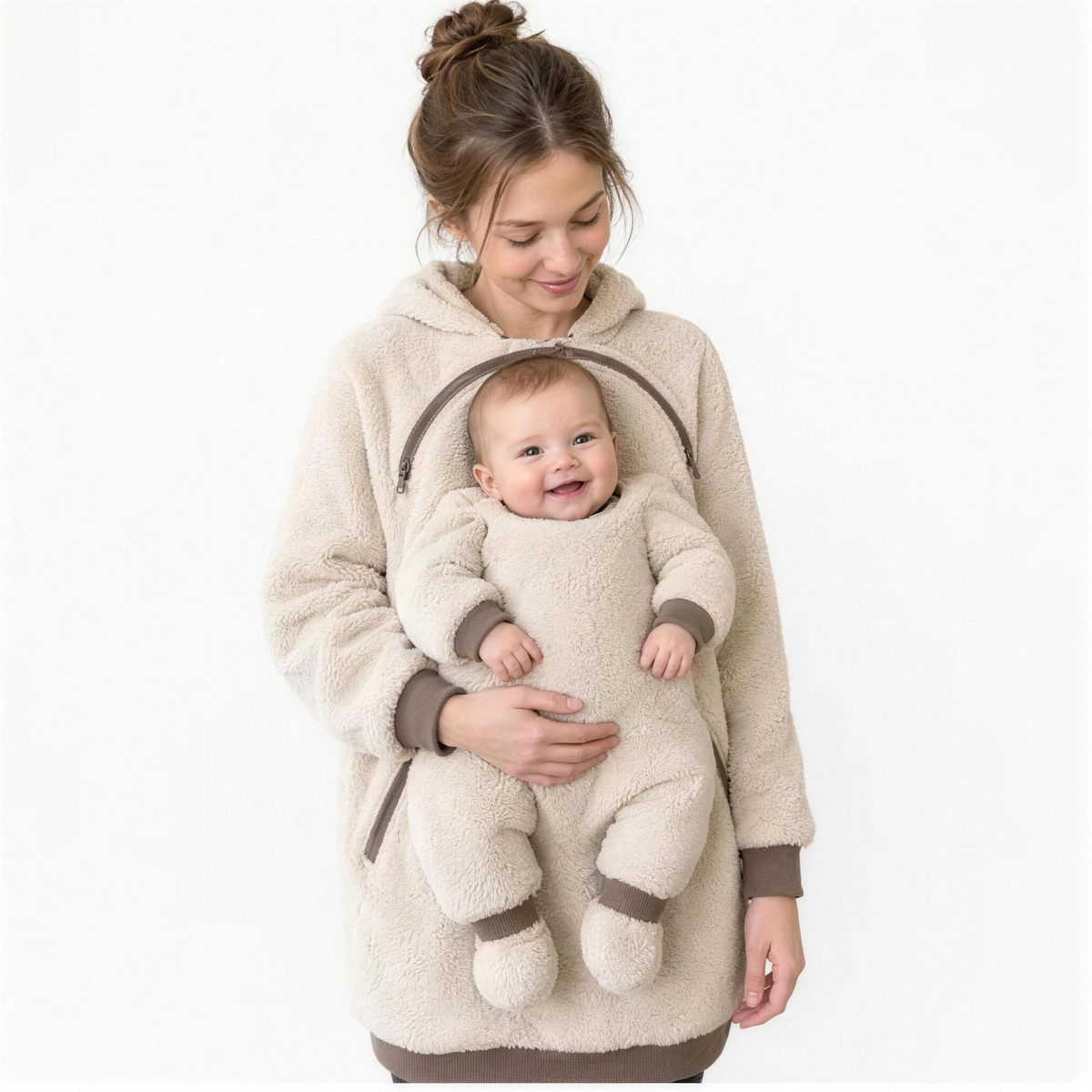 SnugNest™ 2-in-1 Baby Carrier Hoodie – Built-In Support, No Buckles & Cozy Warmth