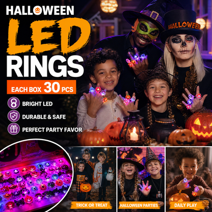 🎁LED Light Halloween Glowing Ring😍Set of 30 PCS
